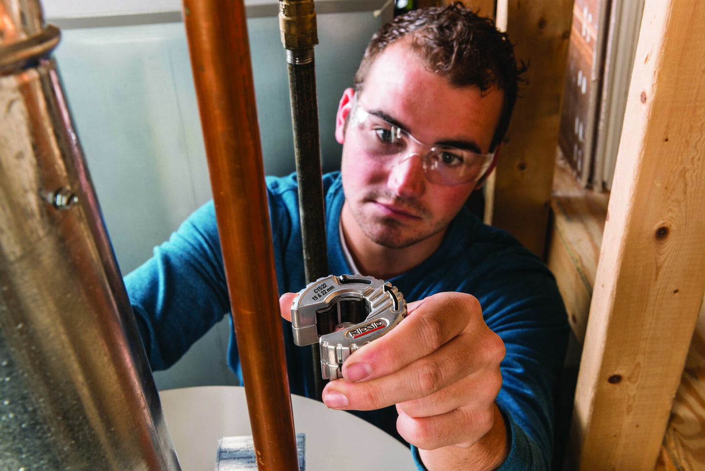 RIDGID C-Style Rohrabschneider für 15 mm & 22 mm Kupferrohre (Art.-Nr. 57018)