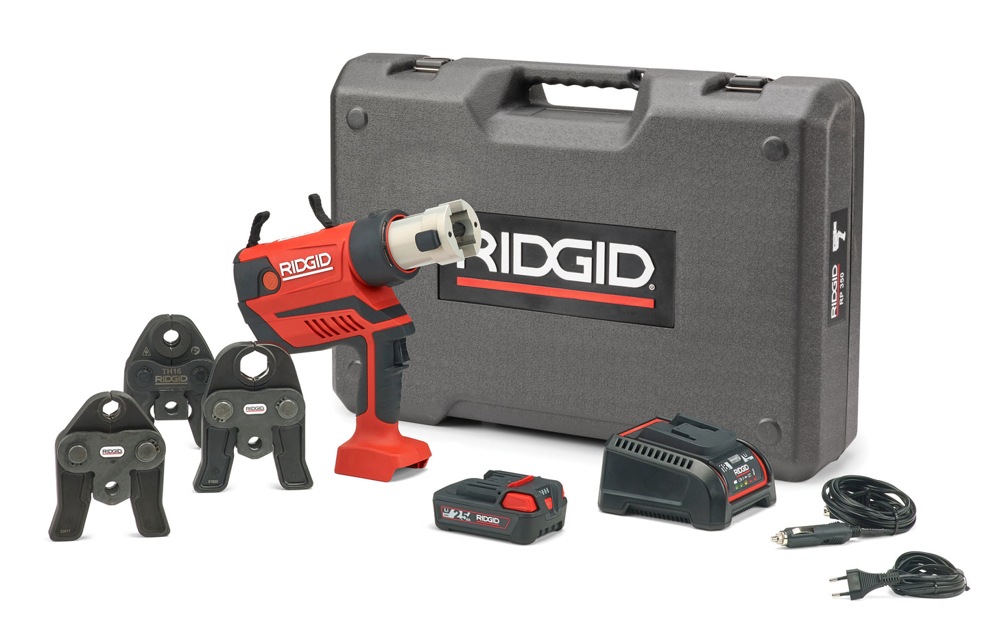 Ridgid Pressmaschine RP350 & RP351 – alle Varianten & Sets (inkl. Akku, Koffer, Pressbacken)