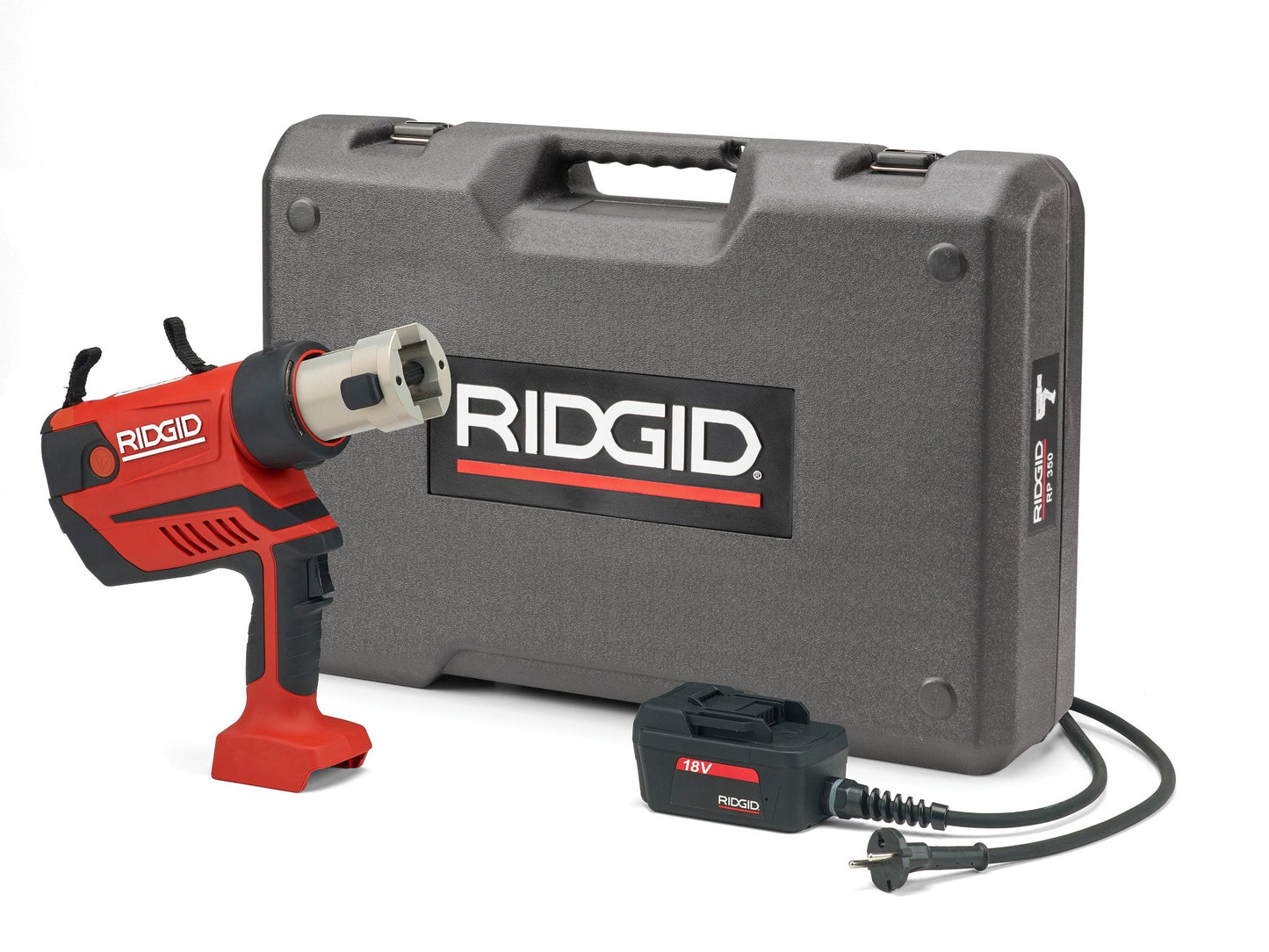 Ridgid Pressmaschine RP 350 / RP 351 – Aktionsset inkl. Akku , Ladegerät und Netzadapter